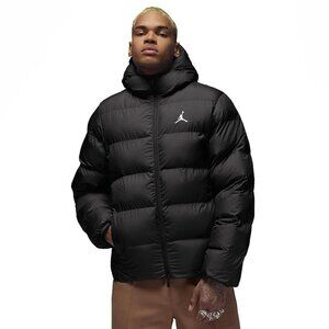 Nike Men's Jordan Brooklyn Puffer Jacket Loose Fit Size 2XL Black NEW WITH TAGS!